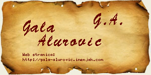 Gala Alurović vizit kartica